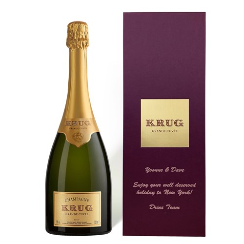 Krug Grande Cuvee Editions Champagne 75cl, With Personalised Box and Home Delivery